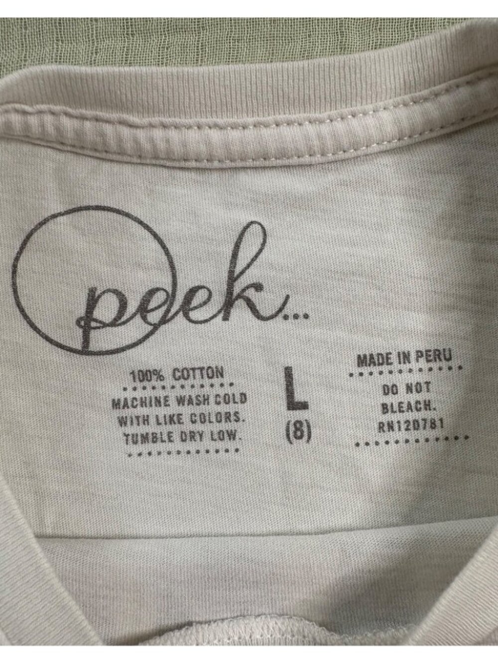 Peek Kids White Graphic T-Shirt Suns Up Surfs Up Print Large (8) 100% Cotton Mad - Picture 2 of 12